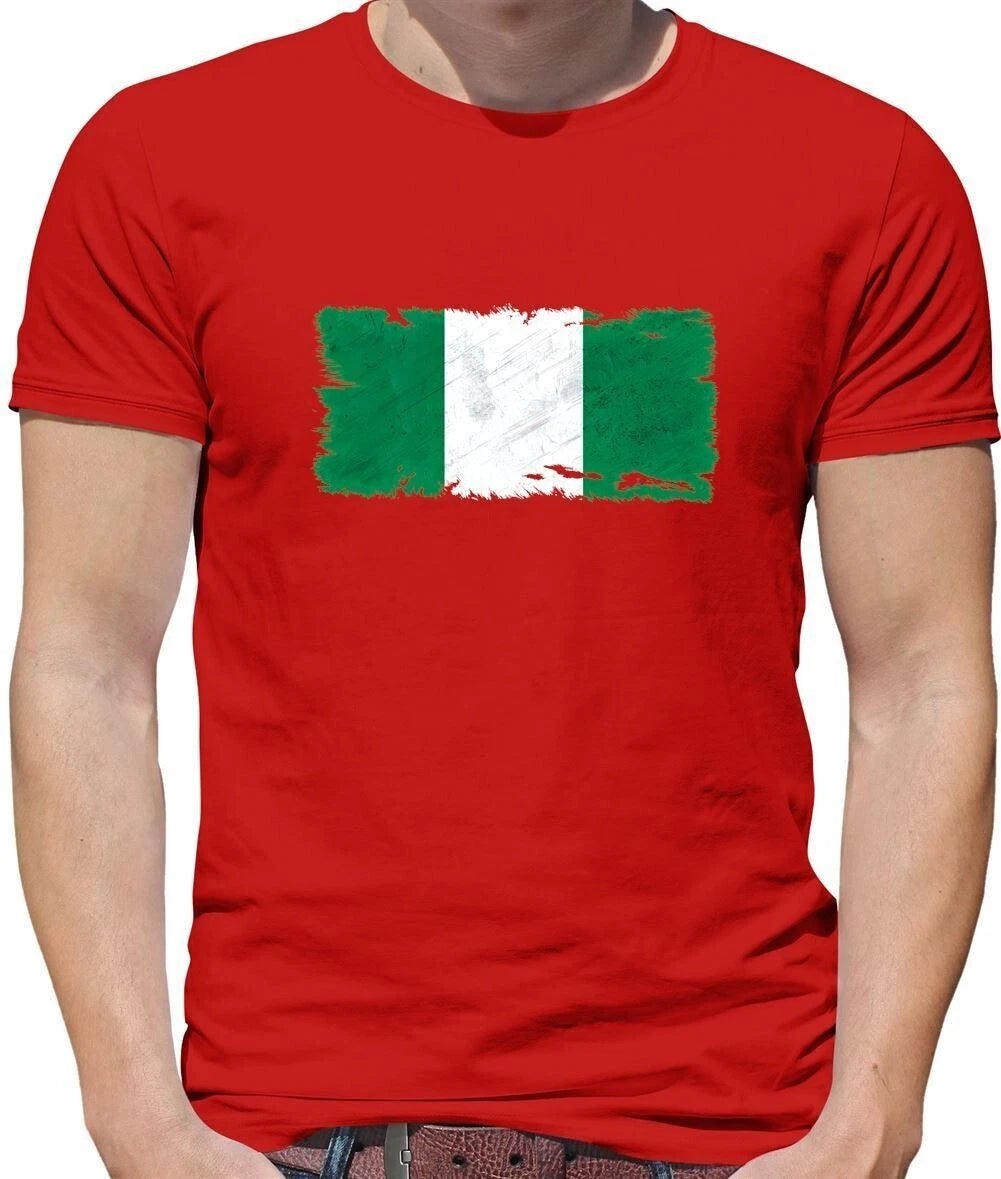 Bandiera Grunge Della Nigeria - Maglietta Da Uomo - Bandiera Del Paese Nigeriano