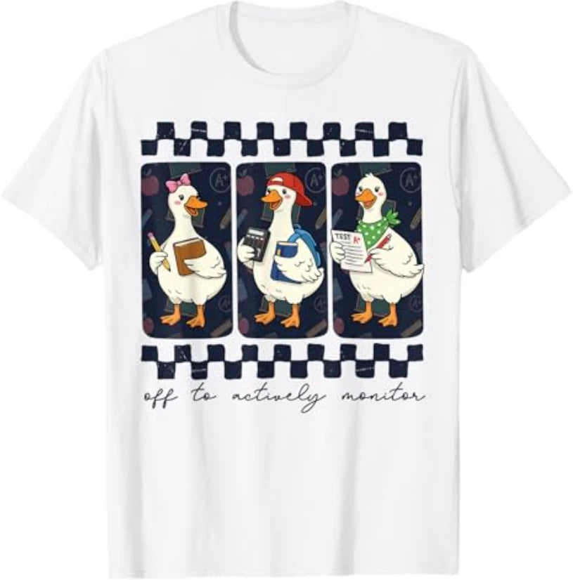 Off to Actively Monitor Teacher Test Day Goose State Testing T-Shirt