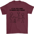 Funny Camping Sausage Mens T-Shirt 100% Cotton