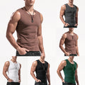 Trendy Men's Casual Sleeveless Muscle Vest T Shirt Round Neck Undershirt