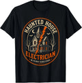 Haunted House Electrician Halloween Electrician Gift T-Shirt Image 1 of 2