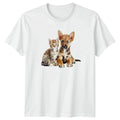Cute Puppy And Kitten Peeking T-Shirt Kittens Puppies Pets Gift For Him And Her