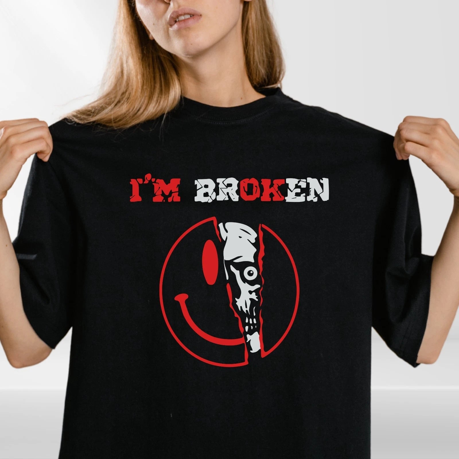 I'm Broken Im OK Unisex T Shirt - Mental Health Awareness Tee