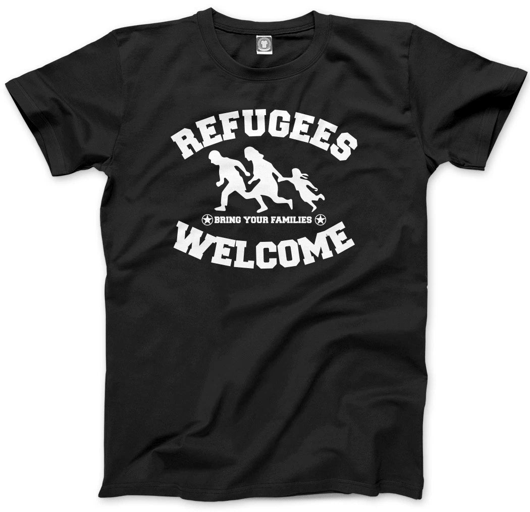 Refugees Welcome  Mens Unisex T-Shirt