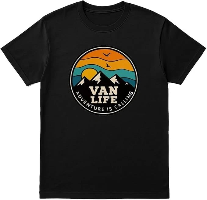 Van Life T-Shirt – Unisex Black Adventure Tee for Outdoor Lovers Image 1 of 4