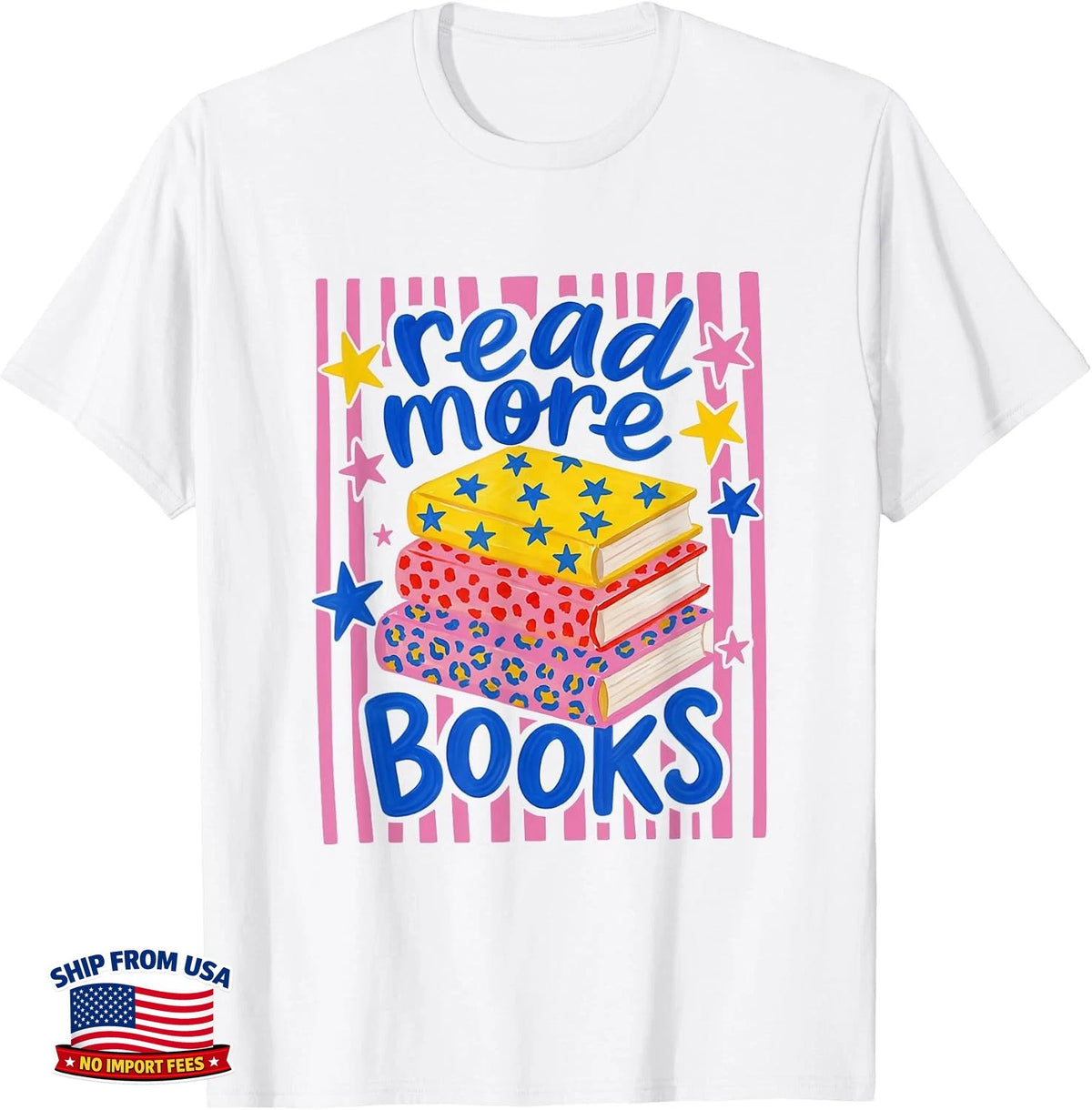 Read More Books Striped Librarian Back To School Bookish T-Shirt