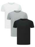 Men's Plain Blank T-shirt Basic Tee White Black Grey sizes XS - L New Bulk