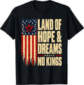 Retro Land of Hope Patriotic Dreams Distressed American Flag T-Shirt