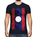 Laos Grunge Flag Men T-Shirt Lao Football Laotian Gift Shirt