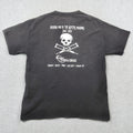 VTG Mens 360 Physical Therapy Skull Crutches Graphic T-Shirt Black Large L