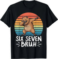 67 Meme Capybara Funny Six Seven Bruh Capybara Kid Adult T-Shirt,Unisex Tee Image 1 of 4