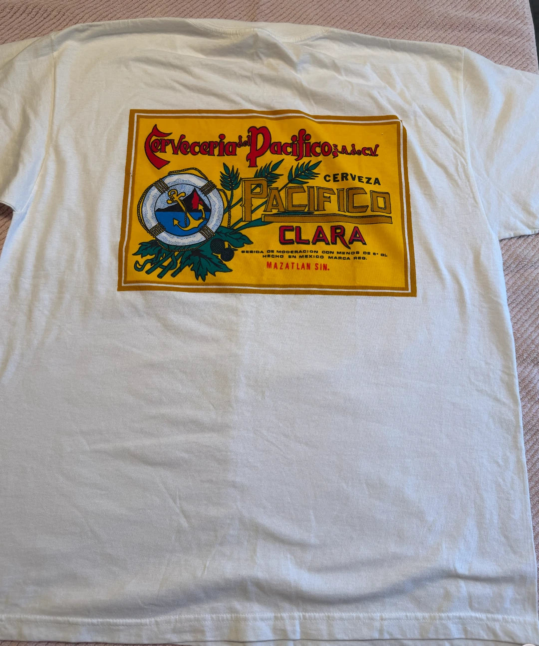 Authentic Y2K Mexican Tourist/Beer Shirt Pacifico Mazatlan Save Water Drink Beer