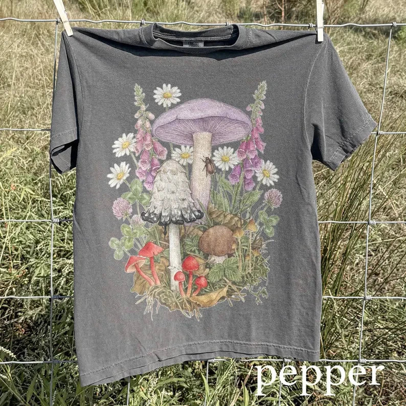 Dark Forest Mushroom Comfort Tee
