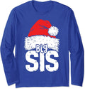 Big Sister Santa Christmas Family Matching Pajamas Long Sleeve T-Shirt