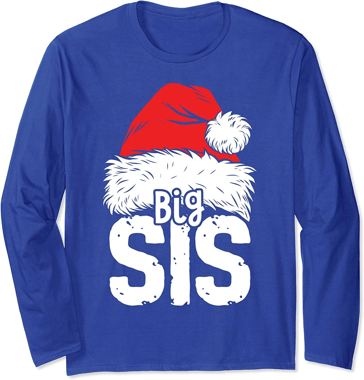Big Sister Santa Christmas Family Matching Pajamas Long Sleeve T-Shirt
