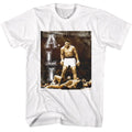Muhammad Ali - Grunge Ko Vertical Text - American Classics - Solid White Adult S