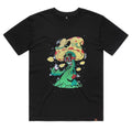 Retro Psychedelic Mushroom Art T-Shirt – Soft Organic Cotton, Size S