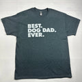Gildan Heavy Cotton Men's Gray "Best. Dog Dad. Ever." Graphic T-Shirt XL