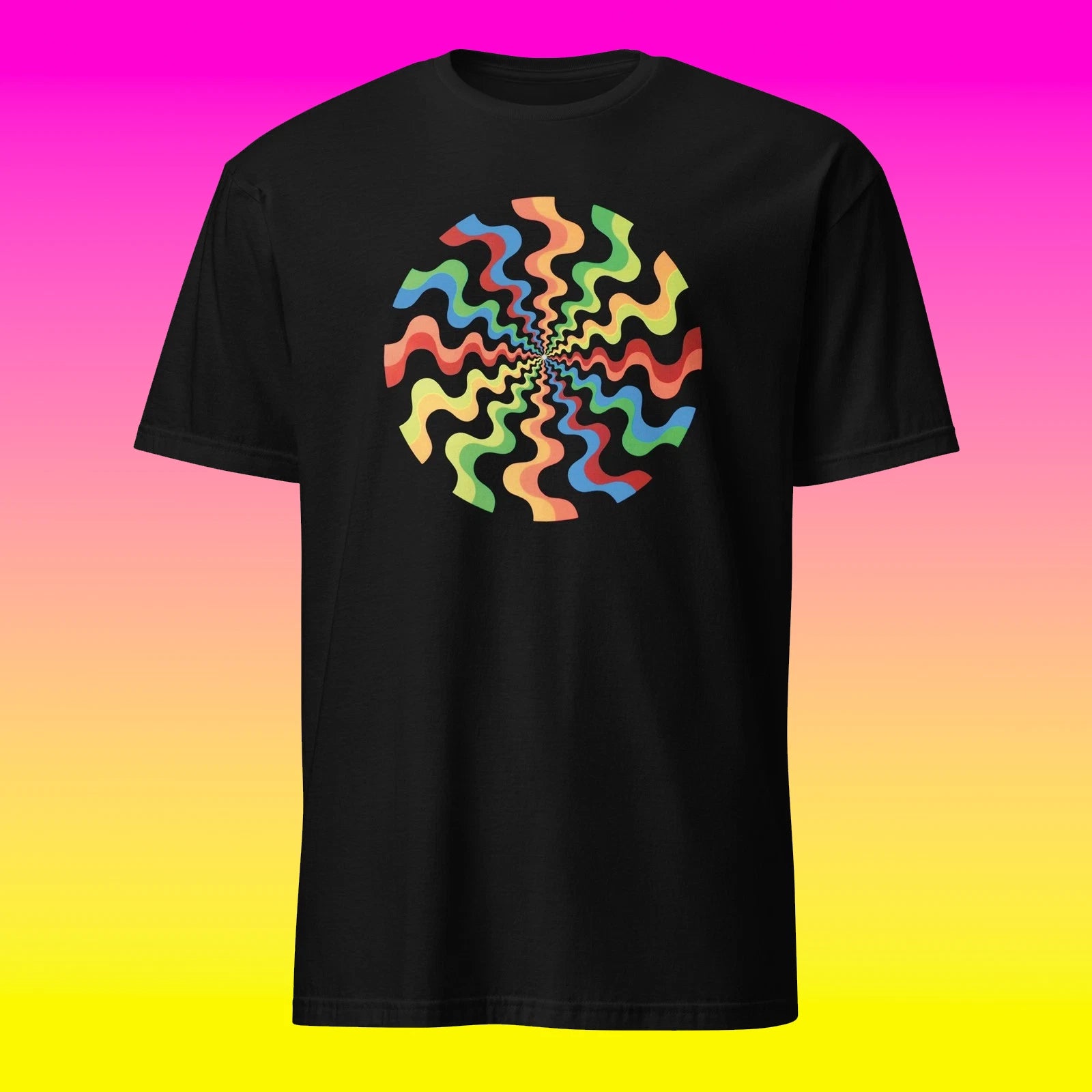 VINTAGE PSYCHEDELIC SWIRL - Short-Sleeve T-Shirt FALL! FUN! C@@L!