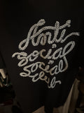 Anti Social Club Black And White Rope T-Shirt Image 1 of 4