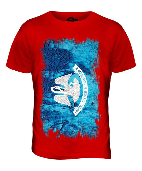 STATE LOUISIANA GRUNGE FLAG MENS T-SHIRT TEE SHIRT XS S M L XL 2XL 3XL