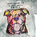 The Mountain Pit Bull Smile Graphic T Shirt Size L Tie Dye Artistic Colorful