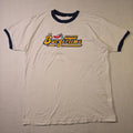 Chili's BurgerTime Retro Promo Shirt Tee Size Large Mens White Blue Arcade Gamer