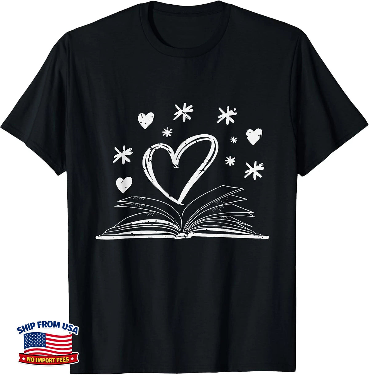 Valentines Day Bookworm Librarian Reading Book T-Shirt