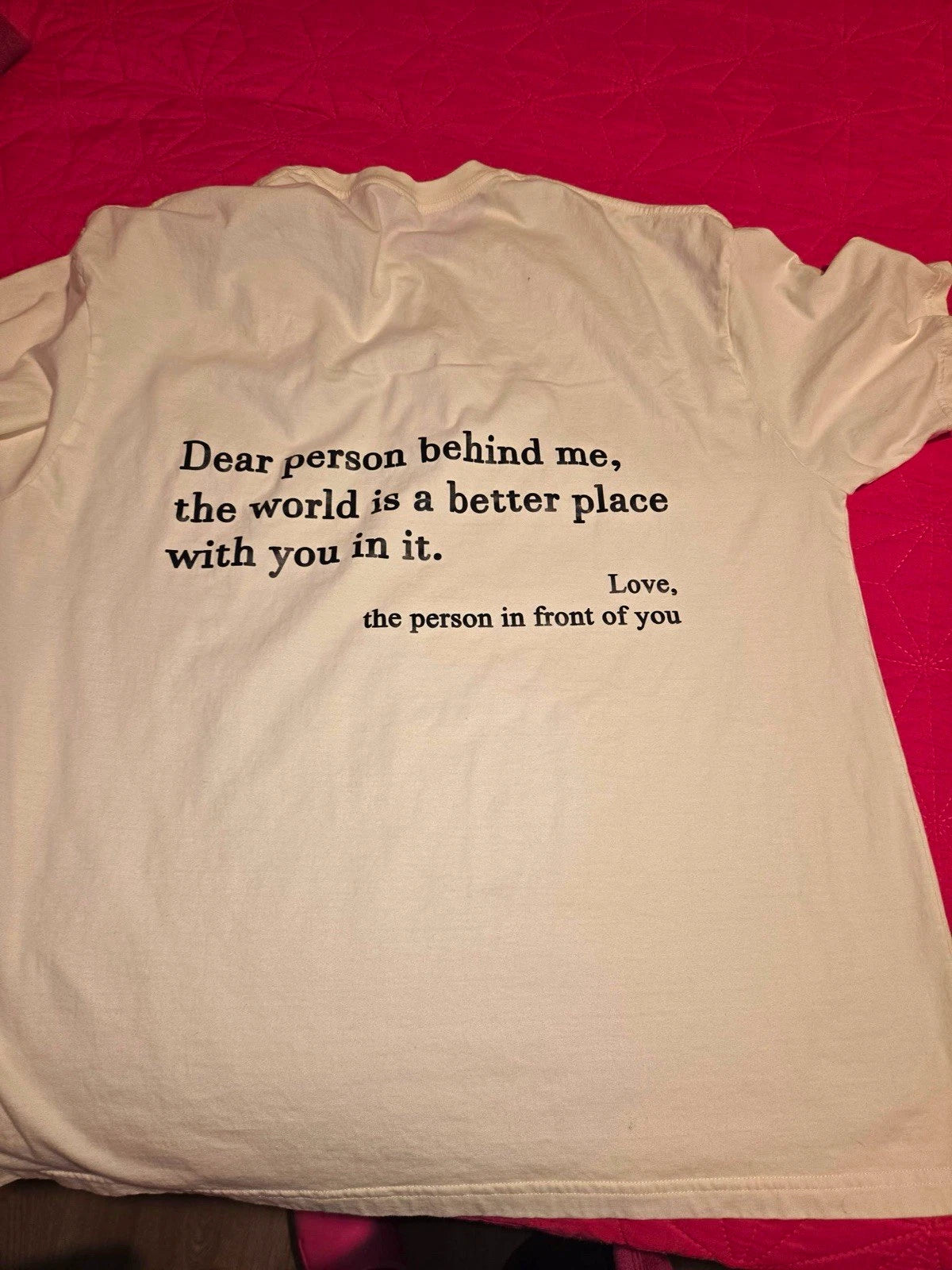 White Graphic Crew Neck T-Shirt 2XL "You Are Enough"
