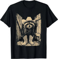 Adorable Raccoon in Cowboy Hat Graphic Tee for Animal Lovers Image 1 of 3