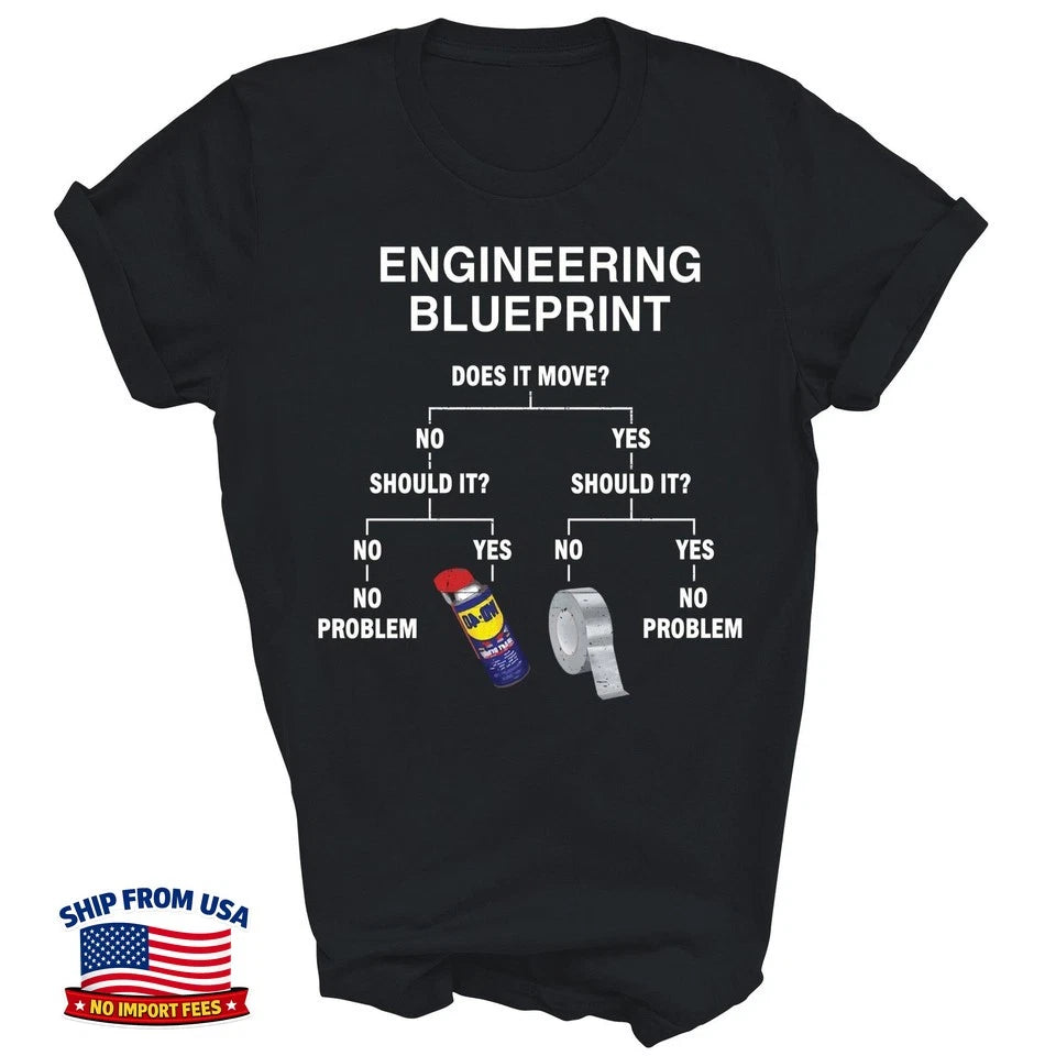 My Engineering Blueprint Engineer Funny Unisex T-Shirt