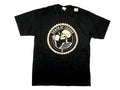 DEATH BY COFFEE Black SKELETON SKULL GRAPHIC T-SHIRT Barista Work Men's L New!