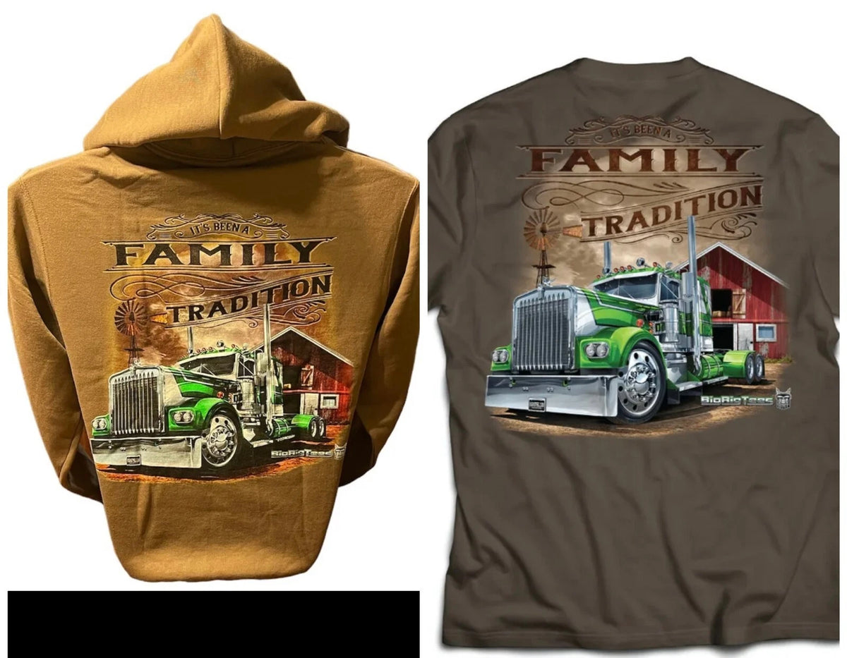 Big Rig Trucks BRT 'Family Tradition' Graphic Trucker T-Shirt & Hoodie