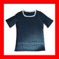 Short sleeve T shirt plain simple loungewear inner thin unisex black