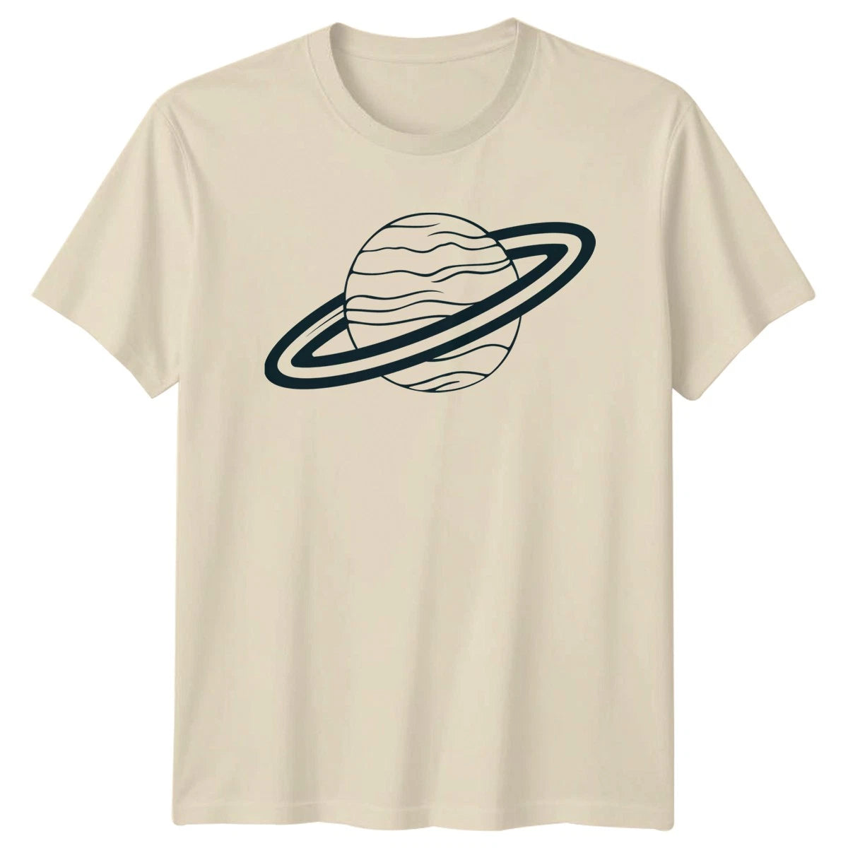 Cosmic Minimalist Planet With Rings T-Shirt Planets Astronomy
