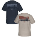 Drake Waterfowl Kayak American Flag Short Sleeve T-Shirt