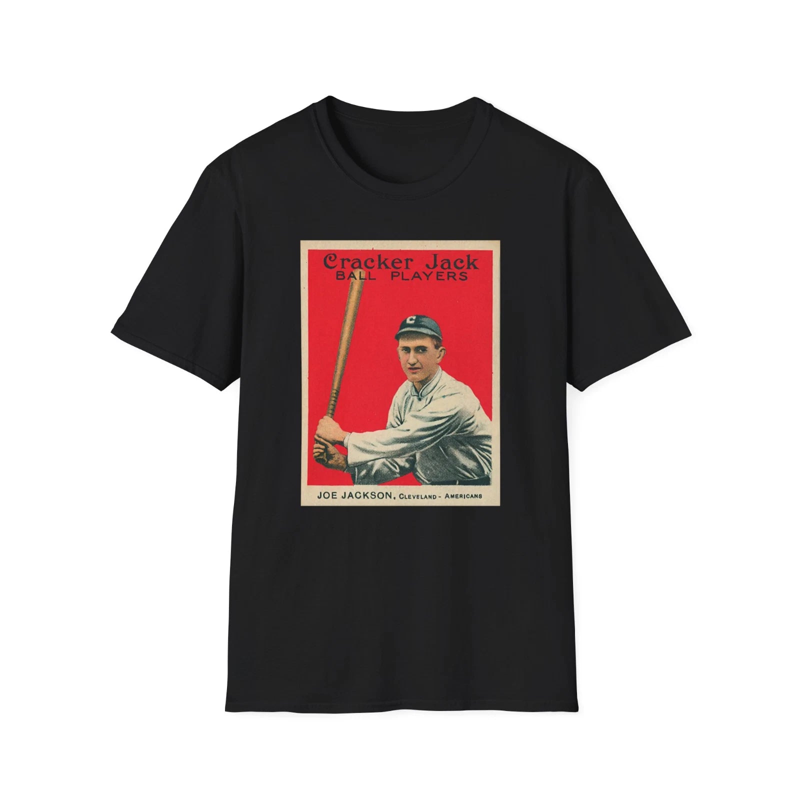 Shoeless Joe Jackson Vintage Cracker Jack Baseball Card Retro T-Shirt Unisex