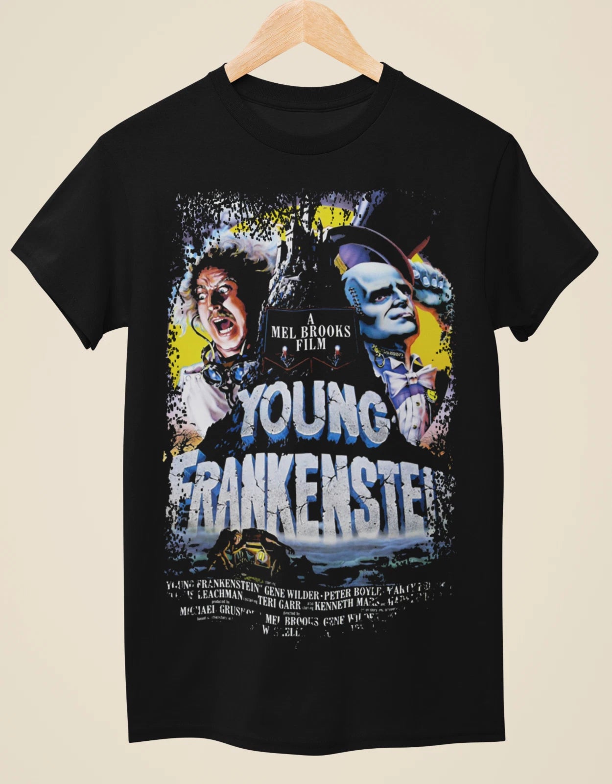 Young Frankenstein - Movie Poster Inspired Unisex Black T-Shirt