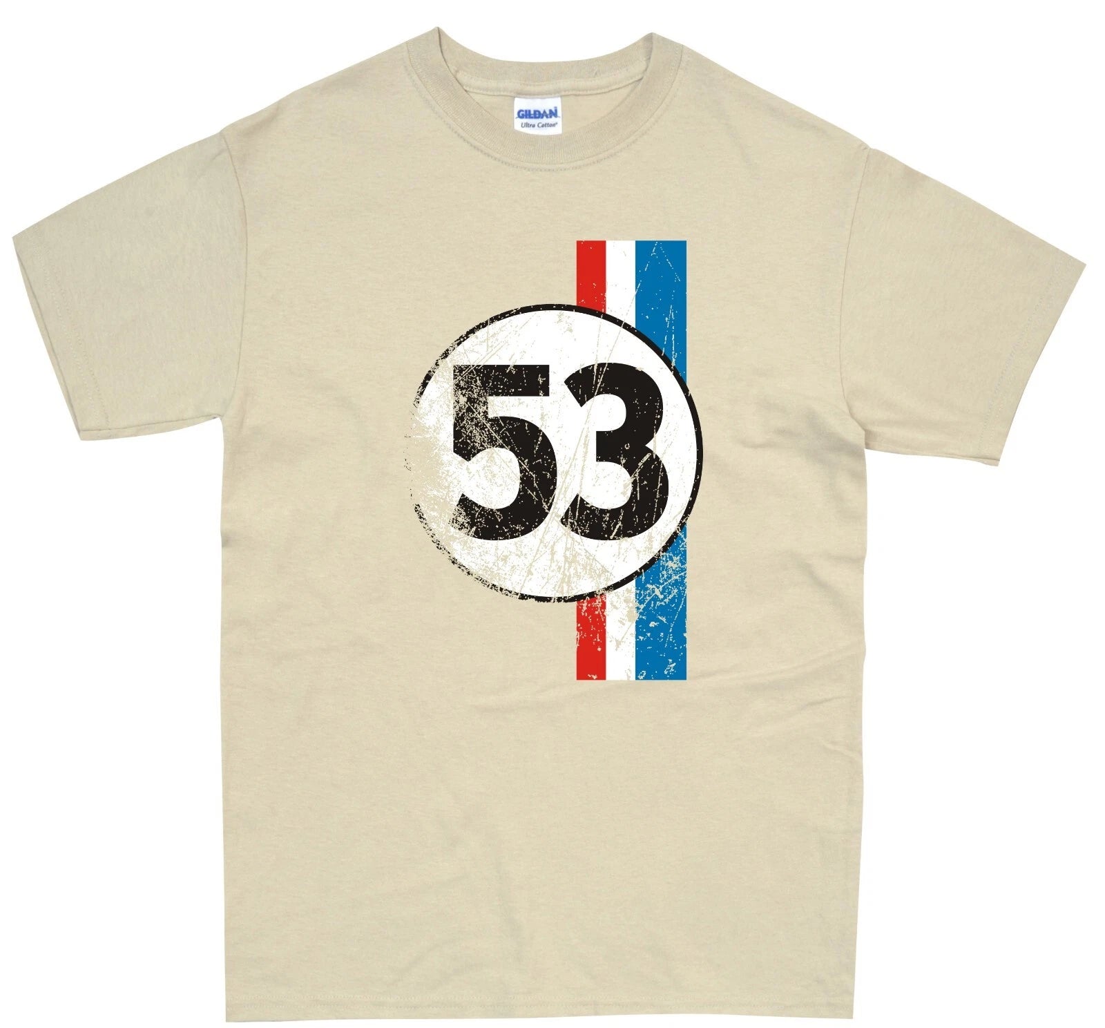 Herbie VW Beetle 53 Retro Vintage Movie T Shirt Classic Car