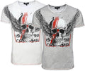 Designer T-Shirt CARISMA 2 Colours Skullwing Slub Yarn CRM4599