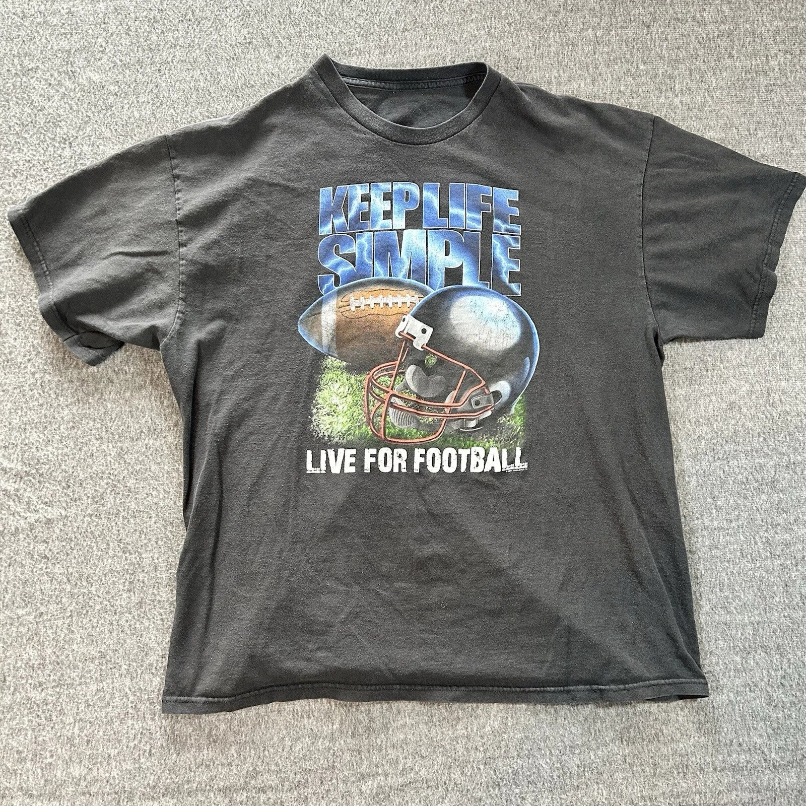 Football 2011 Keep Life Simple Live for Football Retro No Tag Mens 2XL