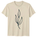 Minimalist Botanical Leaf Plant Line T-Shirt Line Art Foliage Botanical