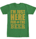 I'm Just Here for the Beer Football Mens T-Shirt Sz XL Chin Up Apparel NWT