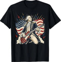 George Washington Playing Guitar 4th July 250th Anniversary T-Shirt