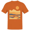 Men's T-shirt Minimalist Mountain Sunset Art