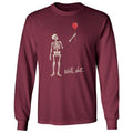 Well Skeleton Balloon Halloween Graphic Long Sleeve T-Shirt