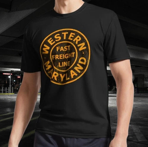Railway Western Maryland Freight T-Shirt Funny Logo American T-shirt S to 5XL