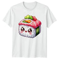 Cute Kawaii Sushi Face Design T-Shirt Sushi Japanese Food Birthday Gift