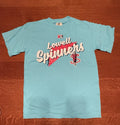 Lowell Spinners Lagoon Blue Baywatch style logo tshirt  (029)