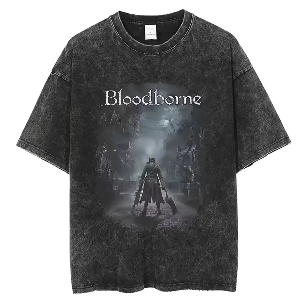 Bloodborne T-Shirt Graphic Print Washed Cotton Tees